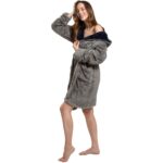 Halat de baie Jordan Grey-Navy L - imagine 2