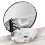 Lavoar pentru blat Rea Roxy C Stone L.GREY - imagine 2