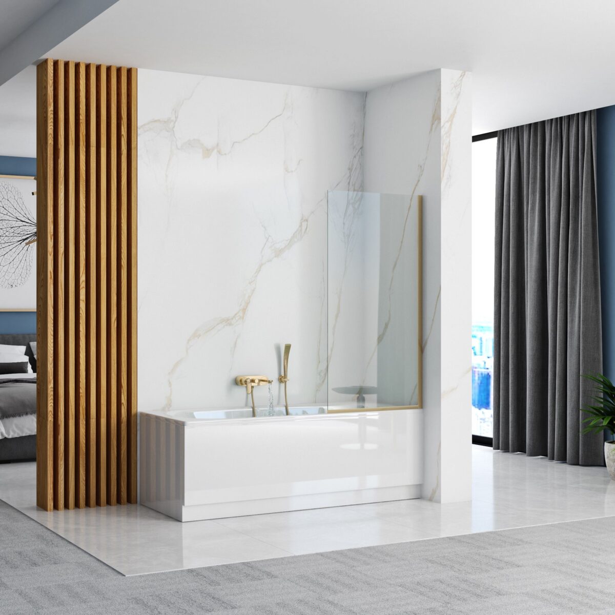 Paravan pentru cada Rea Elegant Gold 70 - imagine 1