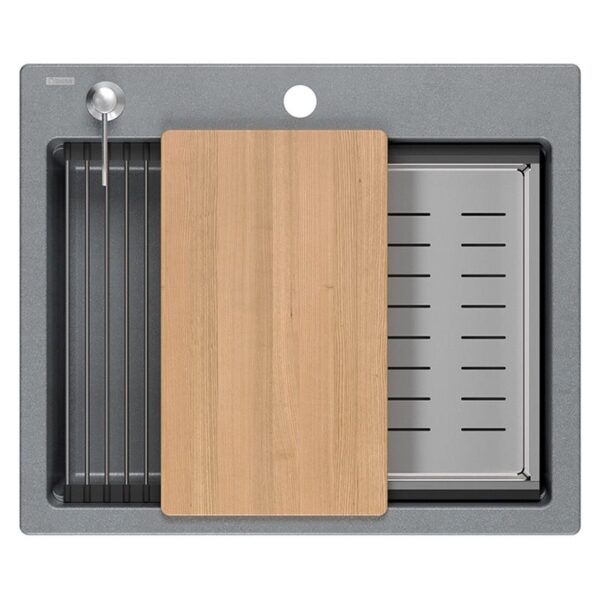 Chiuveta din granit KURT 110 WORKSTATION Grey Metallic