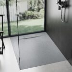 Cadita de dus Rea Bazalt Grey 90x90 - imagine 3