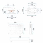 Set de dus incastrat REA OVAL Negru + BOX - imagine 9