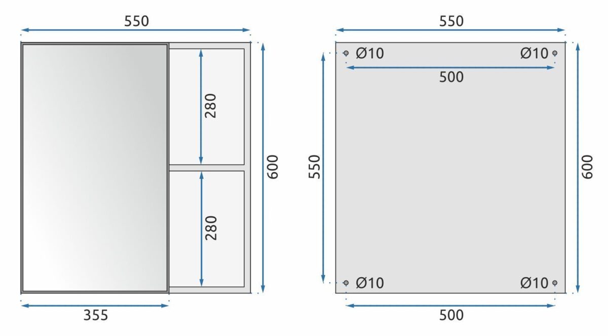 Set mobilier de baie cu lavoar Astor 60cm Grey - imagine 7