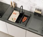 Chiuvetă inox LUKE 110 WORKSTATION Black - imagine 7
