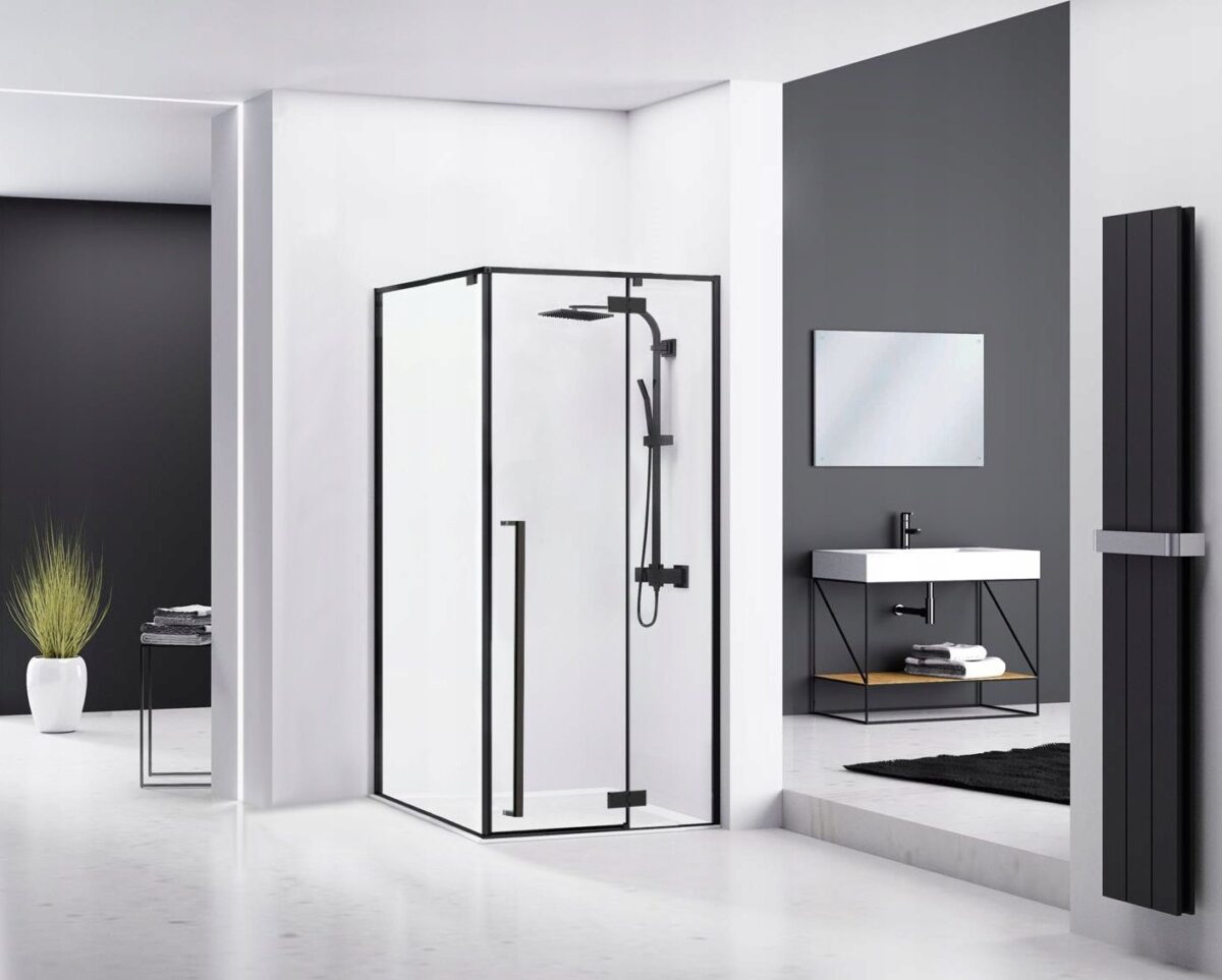 Cabina de dus Fargo 90x90 Black Mat - imagine 1