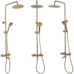 Coloana de dus cu termostat REA Lungo Gold Brush