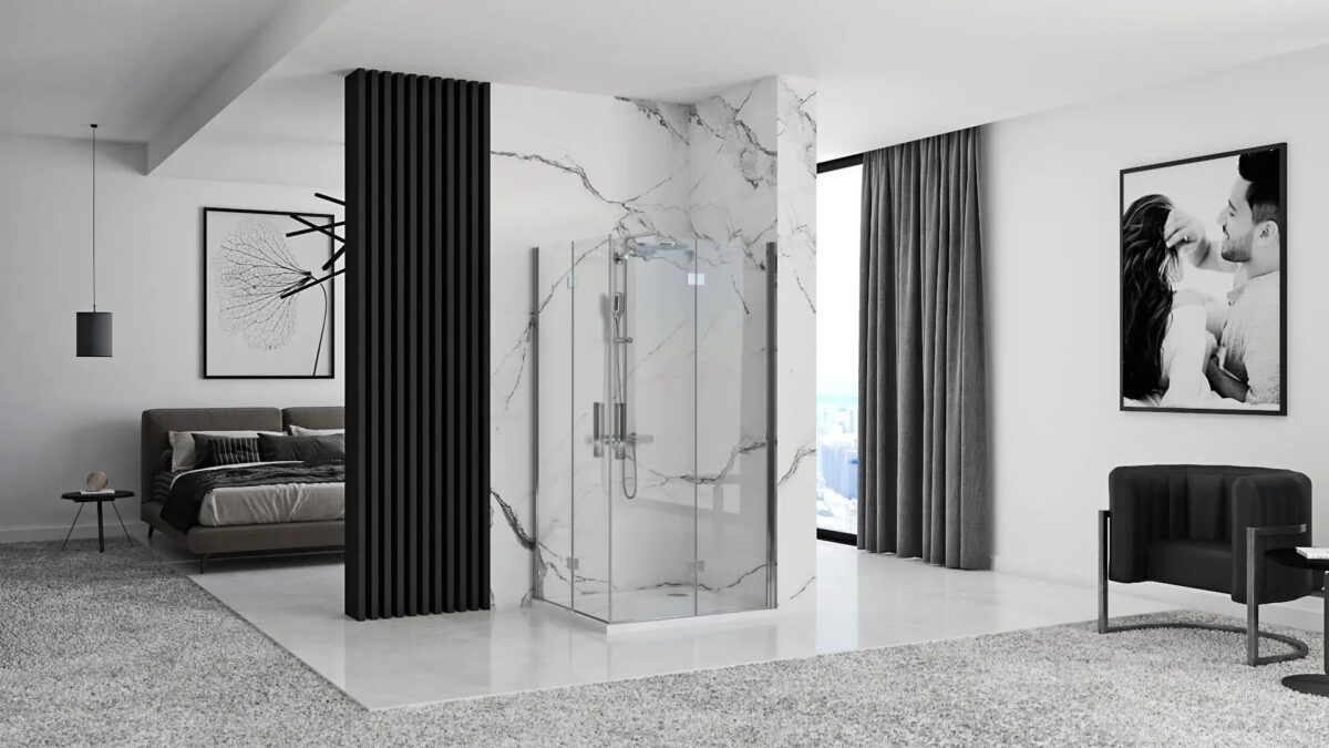Cabina dus Rea Molier Chrome Double 90x90 - imagine 2