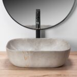 Lavoar pentru blat Rea Livia Bej Beige - imagine 2