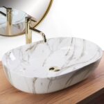 Lavoarul REA CLEO 61 Shiny Aiax din ceramică