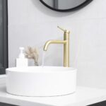 Baterie pentru baie Rea Lugano Slim Brush Gold High - imagine 5