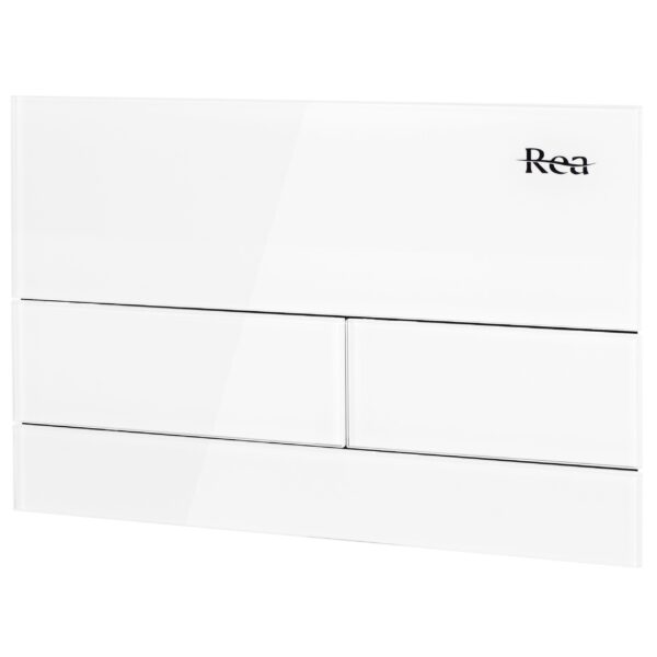 Clapeta pentru rezervor incastrat K011A-Q Rea T White Glass