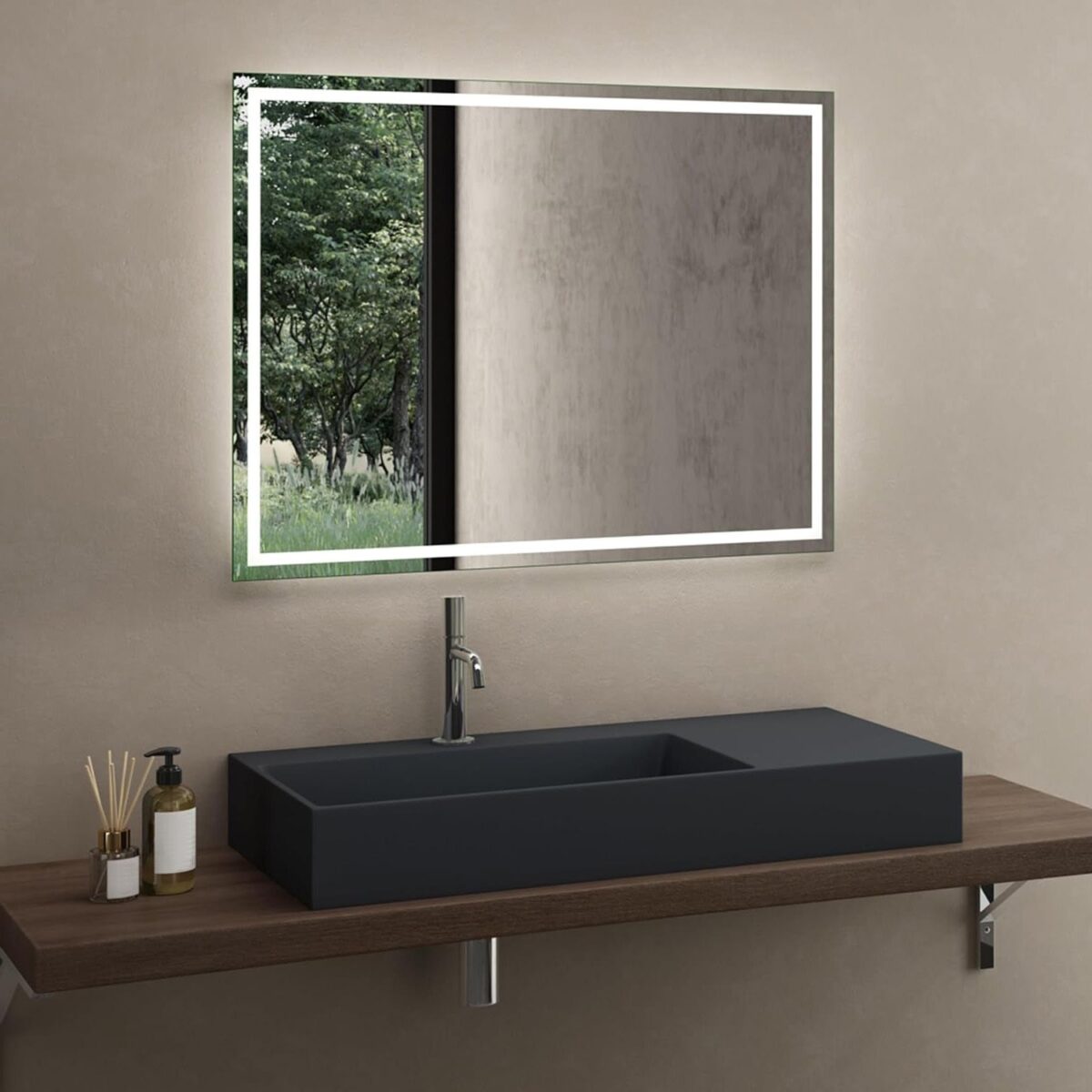 Lavoar pentru blat  Archi 90 CM Grey MATT - imagine 2