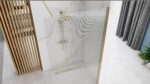 Paravan de dus Rea Aero Intimo Gold Brush 90 - imagine 3