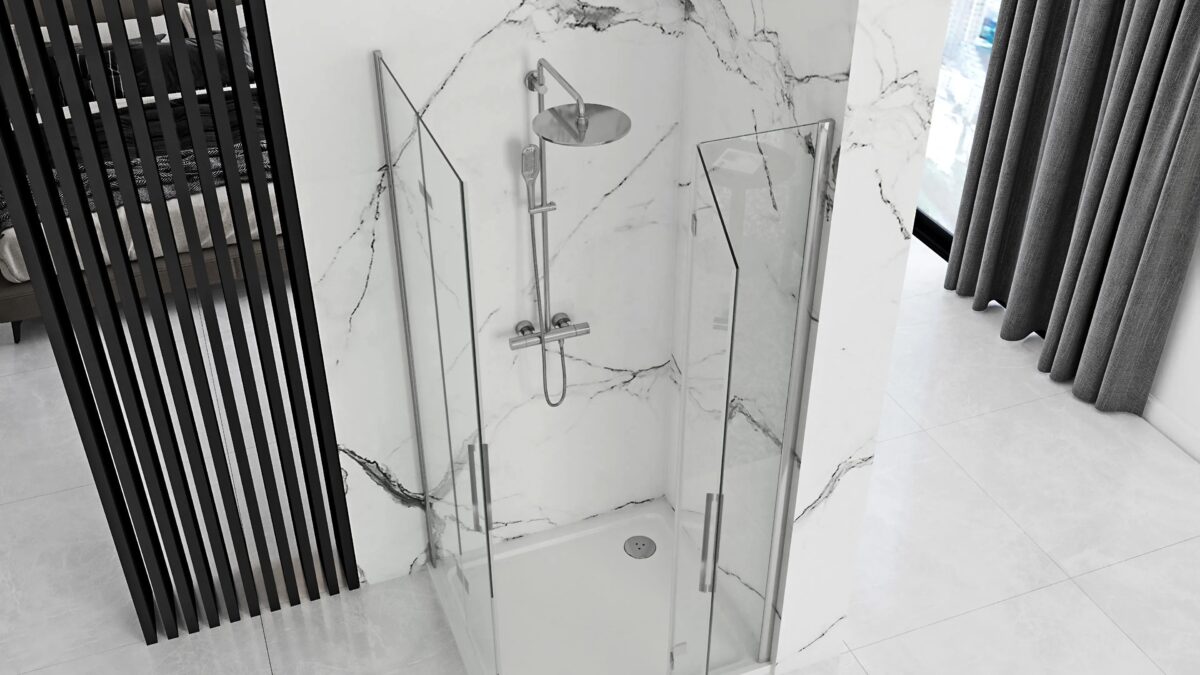 Cabina dus Rea Molier Chrome Double 80x90 - imagine 2