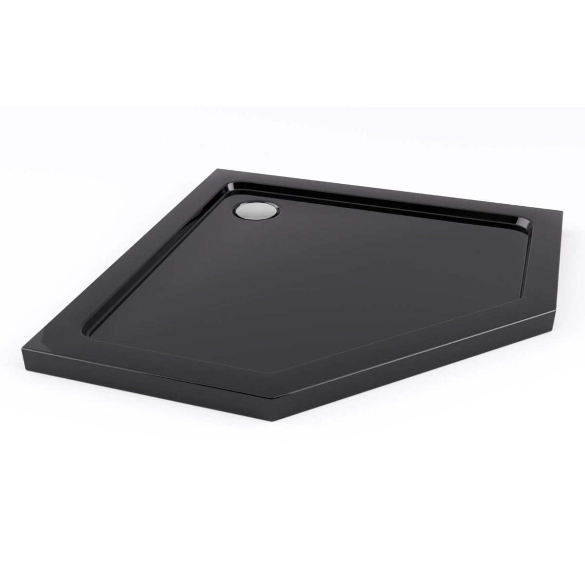 Cadita de dus Diamond Black 90x90 cm negru - imagine 4