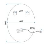 Oglindă LED 80x60 YH-3352 - imagine 5