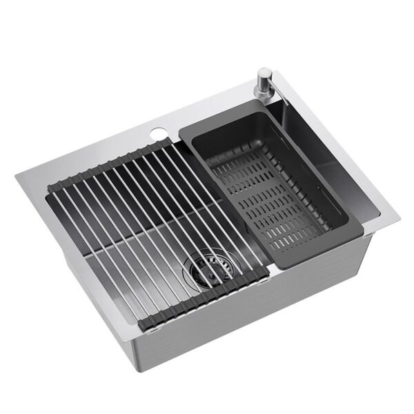 Chiuvetă inox LUKE 110 WORKSTATION BRUSH NICKEL