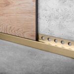 Bandă frontală pentru cădiță de duș 120cm Brush Gold