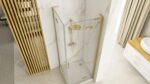 Cabina dus REA Hugo 100x100 Gold Brush - imagine 5