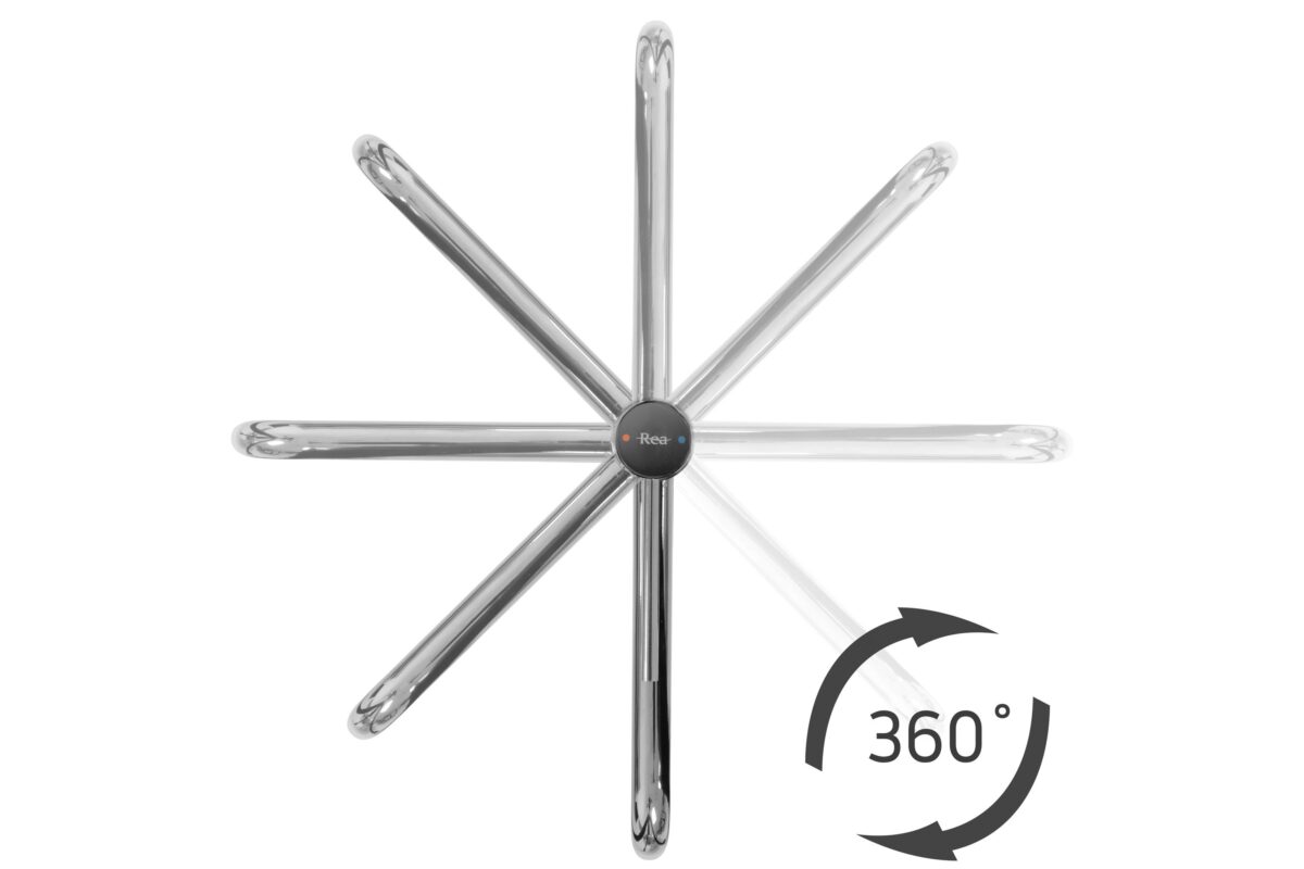 Baterie pentru baie Rea Lugano Slim Chrome High - imagine 3