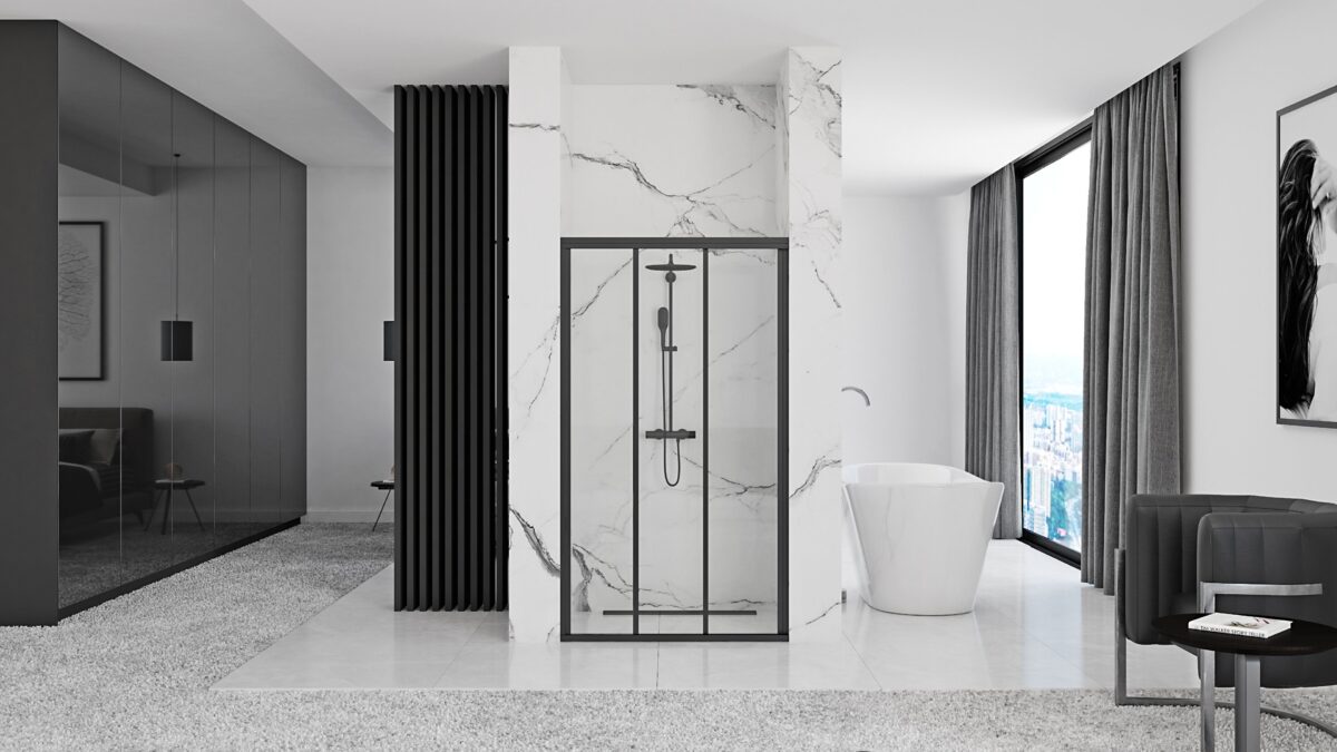 Usa pentru dus Rea Alex Black 100 - imagine 4