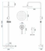 Set dus REA Savio Led Titanium - imagine 8