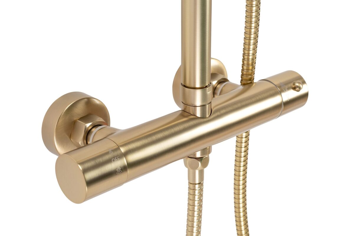 Set dus cu termostat Rea PAROT BRUSHED GOLD - imagine 1