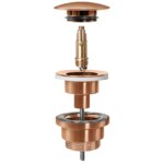 Sifon pentru lavoar Rea cu Dop klik-klak REA COPPER MAT - imagine 6