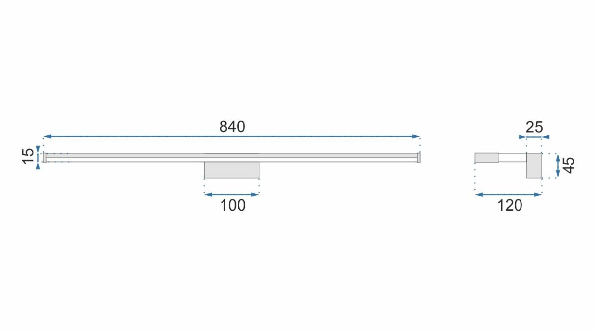 APLICA de baie LED pentru oglinda 18W 90CM APP371-1W Crom - imagine 4