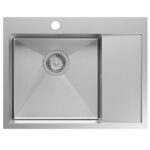 Chiuvetă inox RUSSEL 116  BRUSH NICKEL