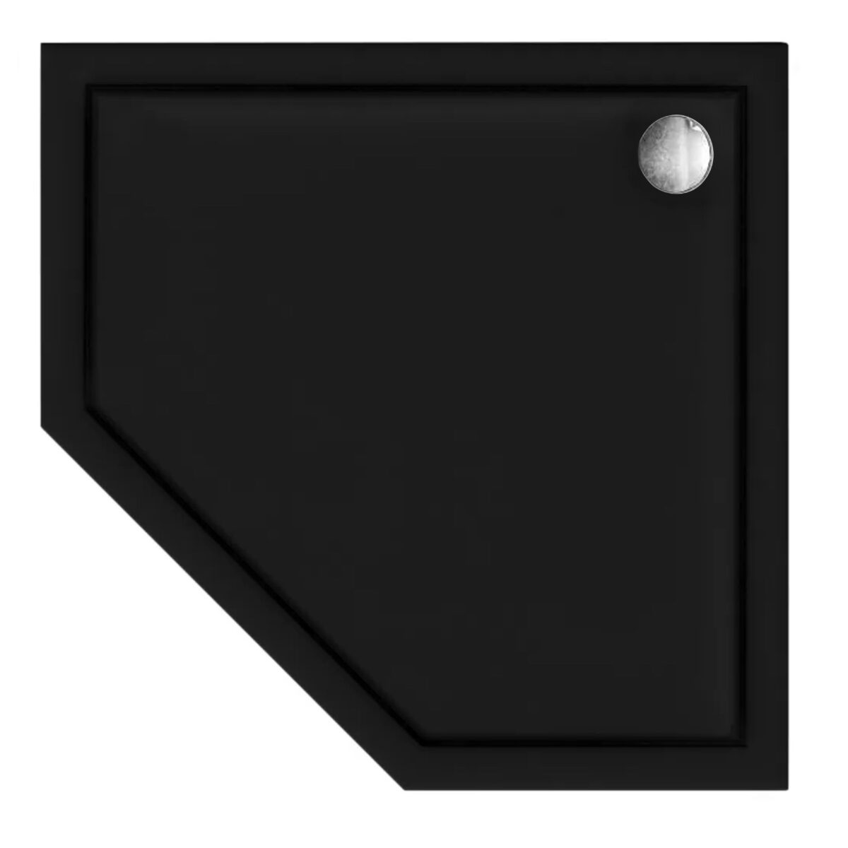 Cadita de dus Diamond Black 90x90 cm negru - imagine 2