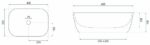 Lavoar pe blat Rea Belinda White GOLD BRUSH - imagine 3