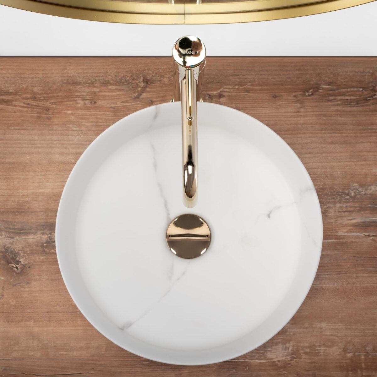 Lavoar pentru blat Rea Sami Marble Mat - imagine 4