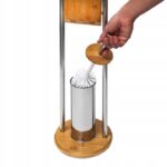 SUPORT DE TOALETE BAMBUS PENTRU HÂRTIE DE TOALETĂ ȘI PERIE 390228 BAMBOO