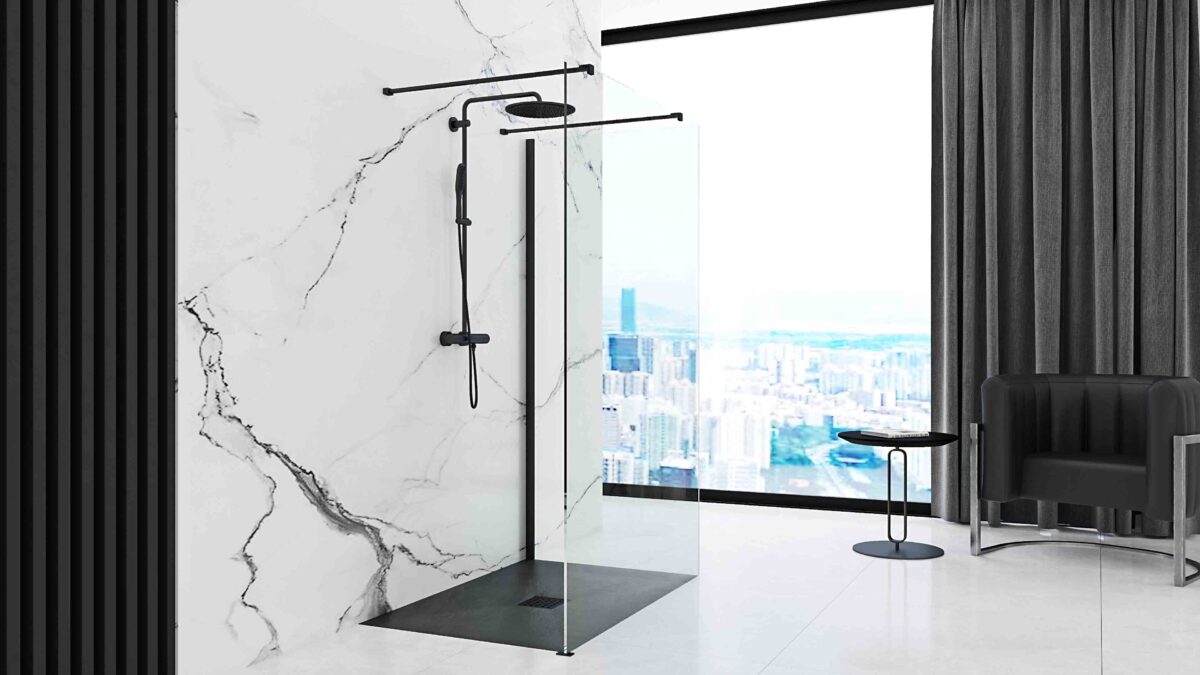 Cadita de dus Black Rock 90x120 - imagine 4