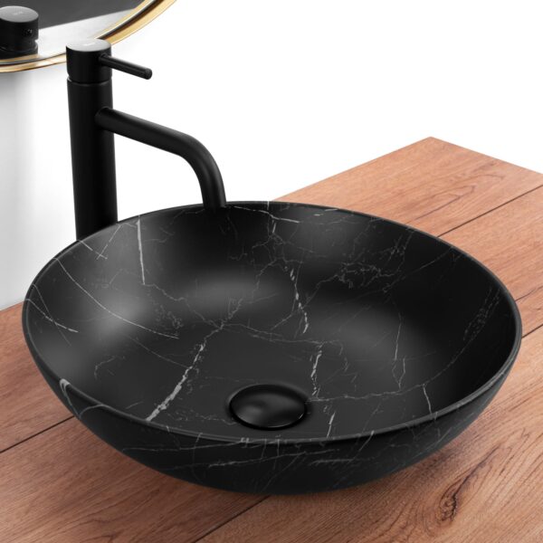 Lavoar pe blat REA FIBO Black Matt
