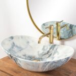 Lavoar pe blat Rea Royal Granit Mat - imagine 3