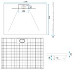 Cadita de dus Bazalt long negru 90x120 - imagine 8