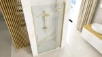 Ușă de duș Rea Hugo 80 Gold Brush + profil - imagine 4