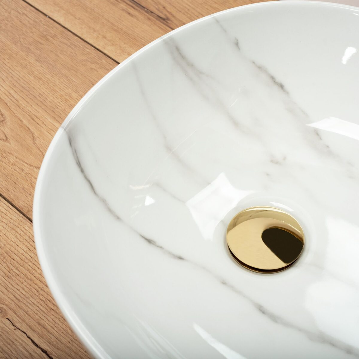 Lavoar pentru blat Rea Greta 65 Bianco Shiny - imagine 3