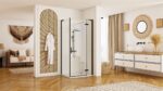 Cabina dus REA Hugo Black 100x80