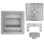Rigola dus REA DOTS 150x150 Nickel Brush - imagine 4