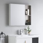 Set mobilier de baie cu lavoar Paris 60cm White - imagine 2