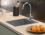 Chiuvetă inox RUSSEL 90 BRUSH NICKEL - imagine 3