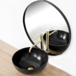 Baterie pentru baie Rea Lugano Slim Gold High - imagine 4