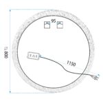 Oglindă LED 80cm 108 - imagine 8