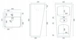 Lavoar podea freestanding Ceramic ARIS Alb - imagine 5