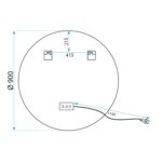 Oglindă LED 90cm MMJ Gold - imagine 8