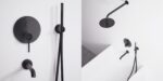 Set de duș și cada incastrabil Rea Lungo Black black + BOX - imagine 6