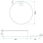 Set mobilier de baie cu lavoar Molly 40cm White - imagine 7